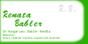renata babler business card